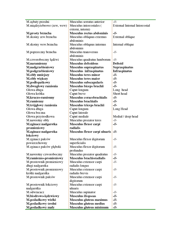 Nazewnictwo polsko-łacińsko-angielskie – strona 3